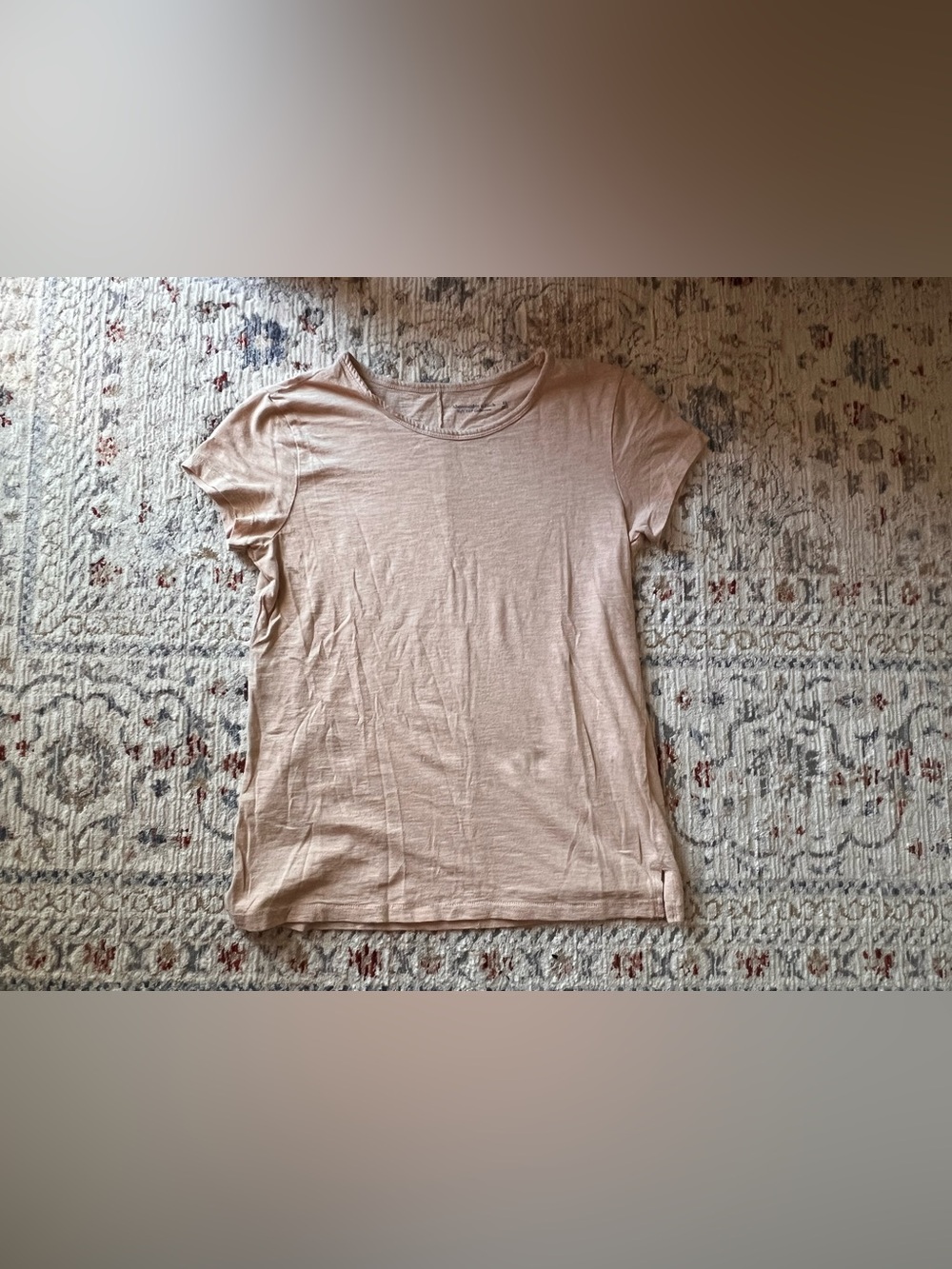 Abercrombie & Fitch Soft A&F collection t-shirt beige blush size XS